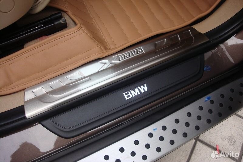 Накладки на пороги (нерж.) на BMW X3