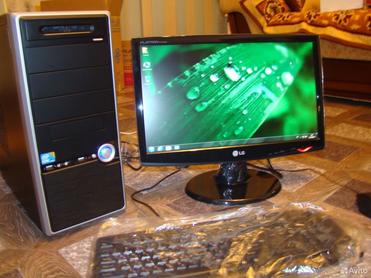 Компьютер системный блок и монитор LG