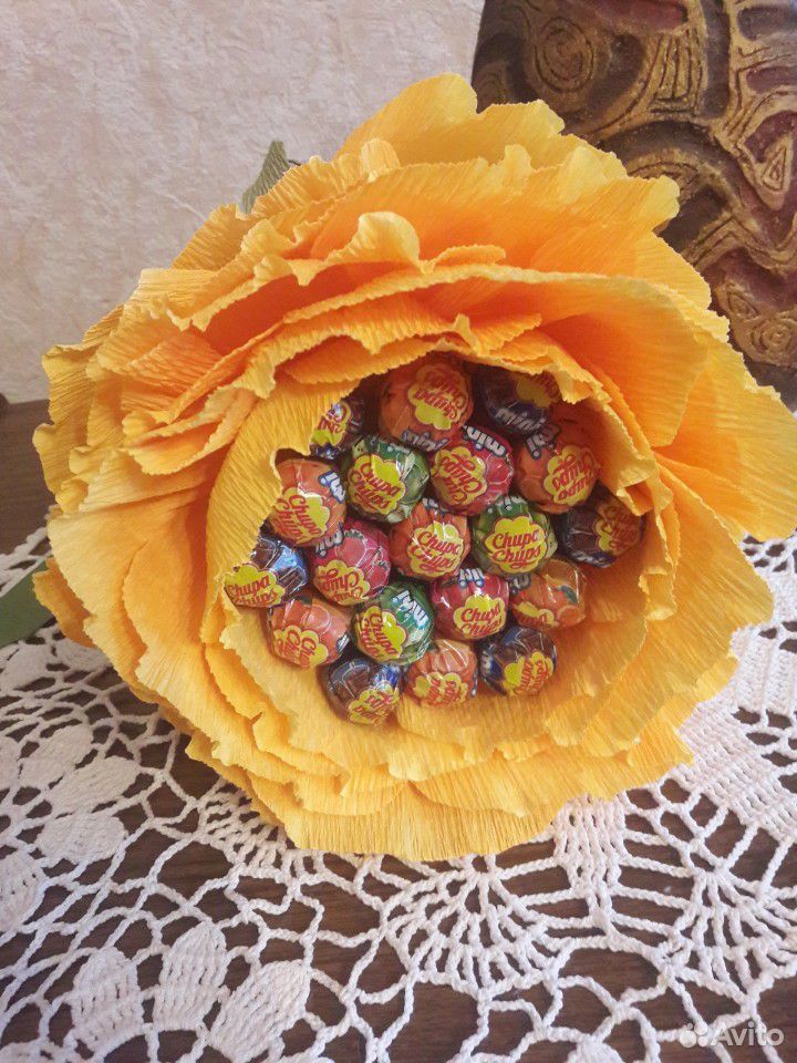Сладкий цветочек с карамелью чупа-чупс мини купить на Зозу.ру - фотография № 1