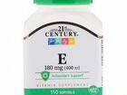 21st Century, Витамин Е, 180 мг (400 ме), 110 капс объявление продам