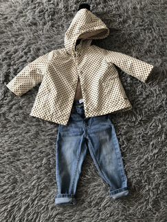 Куртка дождевик Zara + джинсы 1,5-2 года