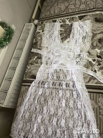 Белый школьный фартук