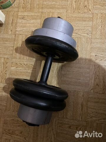 Гантель разборная 32+ кг, гриф EZ (кривой/изогнуты