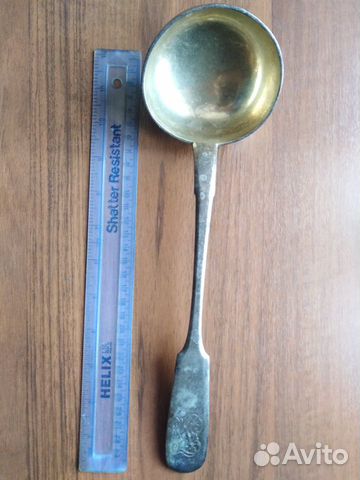 Половник серебряный, конец 19века, вензель FK, 230