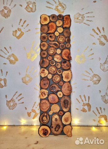 Панно из спилов дерева