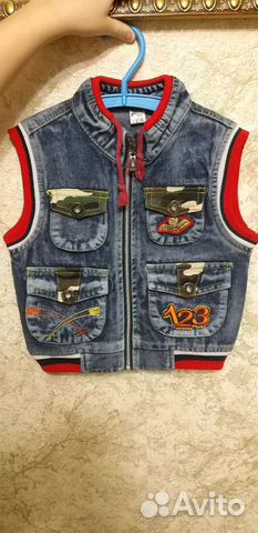 Жилетка джинсовая детская