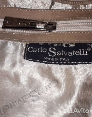 Красивая кожаная сумка Carlo Salvatelli Италия