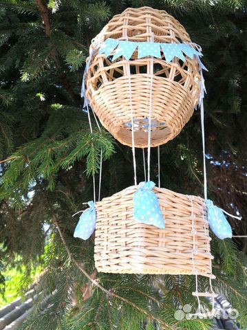 Воздушный шар плетеный