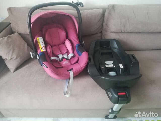 Автолюлька britax romer + база isofix + адаптер