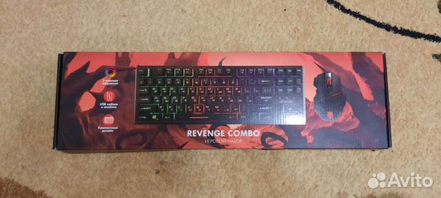 Комплект клавиатура и мышь Revenge Combo новый