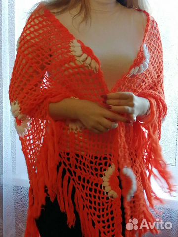 Шаль вязаная крючком