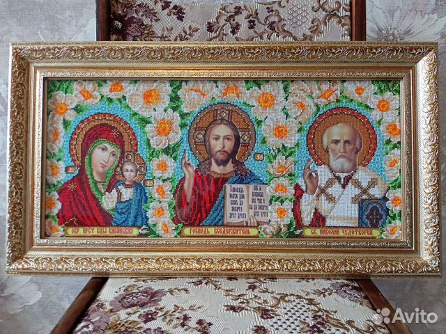 Икона бисером Триптих