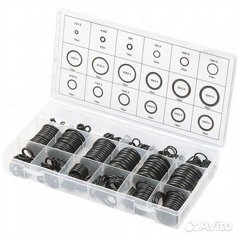 Набор резиновых прокладок, D 3-22 мм 279 предметов