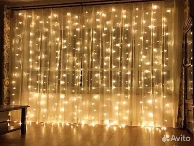 Гирлянда штора 3*3