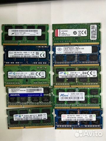 Память бу sodimm DDR3 4 gb samsung kingston разная