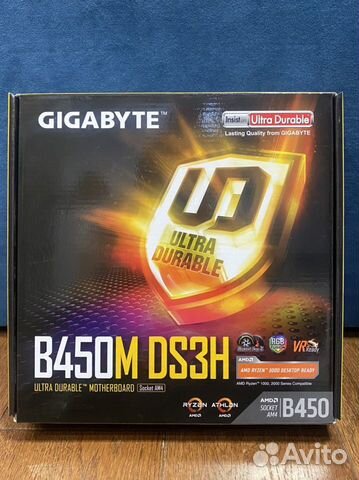 Матплата gigabyte B450M DS3H