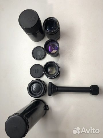 Окулярная насадка Турист-фл, объективы СССР