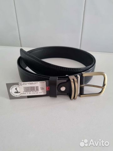 Мужской кожаный ремень новый
