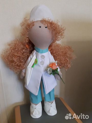 Интерьерная кукла ручной работы Медик (врач)