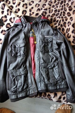 Винтажная кожаная куртка Superdry