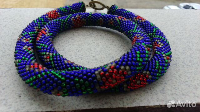 Дизайнерские бусы, бисерный жгут, лариат Дизайнерские бусы, бисерный жгут, лариат