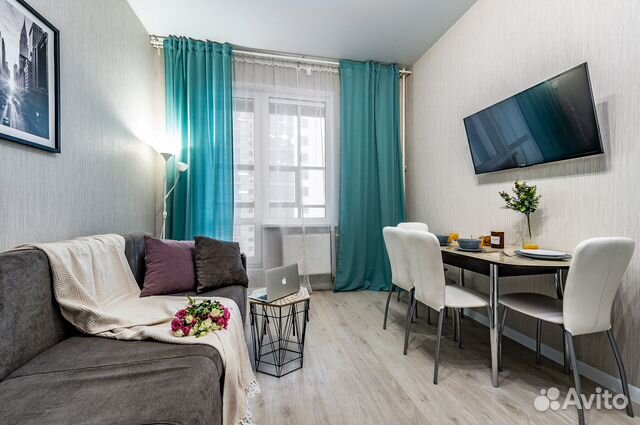 

1-к. квартира в апарт-отеле, 40 м², 2 кровати