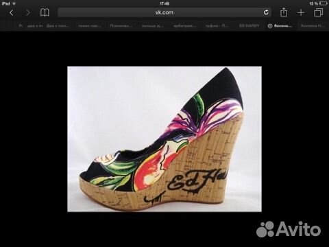 Туфли/босоножки на танкетке Ed Hardy