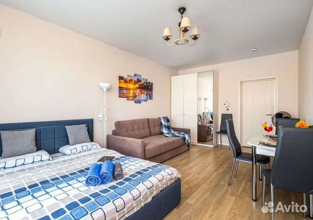 

Квартира-студия, 30 м², 2 кровати