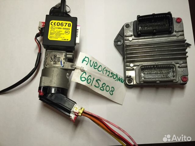 Замок зажигания+эбу chevrolet aveo sedan t-250