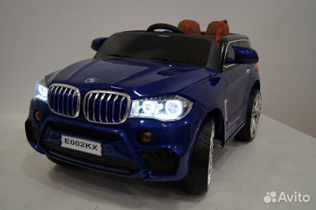 Электромобиль детский BMW X5. Синий. Кредит