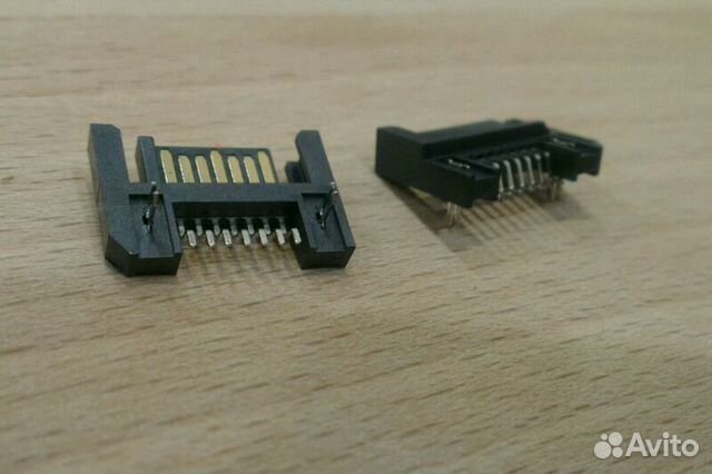 Разъем smt SATA данные 7пинов Разъем smt SATA данные 7пинов