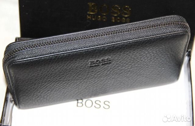Мужской кожаный клатч портмоне HugoBoss black new Мужской кожаный клатч портмоне HugoBoss black new