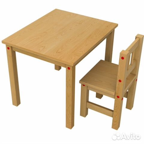 Детский деревянный стол со стульчиком (новый)