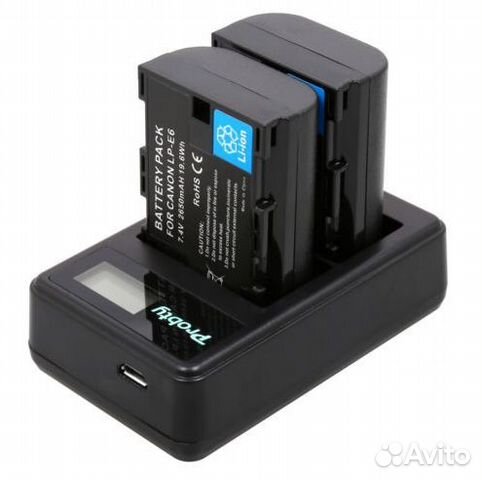 Зу Зарядное устройство для 2-х LP-E6 аккумуляторов