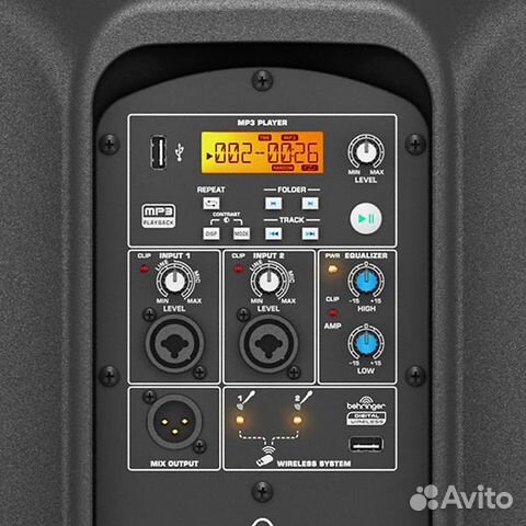 Behringer B115MP3 Активная акустическая система Behringer B115MP3 Активная акустическая система