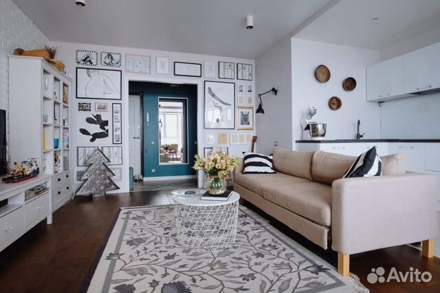

1-к. квартира, 45 м², 2 кровати