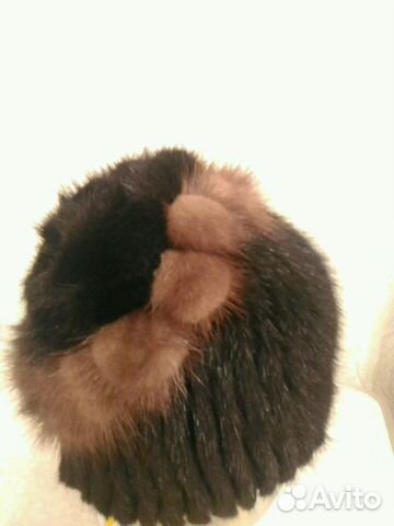 Шапка из вязаной норки новая