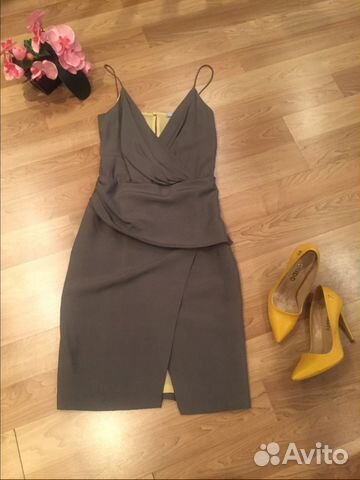 Новое шелковое серое платье Blumarine (оригинал)