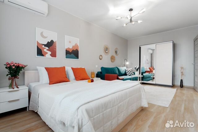 

1-к. квартира, 40 м², 2 кровати
