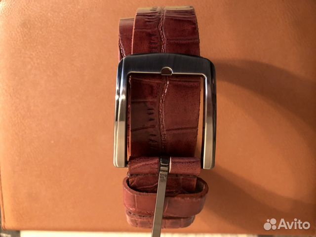 Ремень мужской красно-коричневый новый Ремень мужской красно-коричневый новый