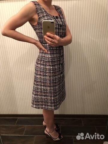 Платье из хлопкового твида Chanel, 38IT Платье из хлопкового твида Chanel, 38IT