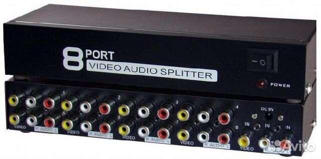Разветвитель Тюльпанов AV RCA 1x4 1х8 сплиттер Разветвитель Тюльпанов AV RCA 1x4 1х8 сплиттер