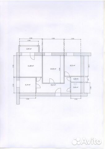 3-к квартира, 61 м², 5/5 эт.