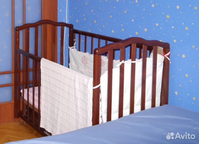 Кроватка детская 120*60см с маятником, 3 уровня Кроватка детская 120*60см с маятником, 3 уровня