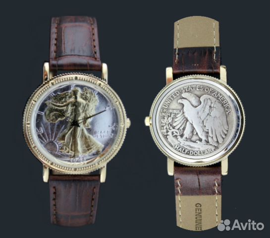 Часы серебряная монета доллар