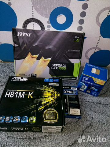 Игровой пк i3, gtx 1050, 8 gb