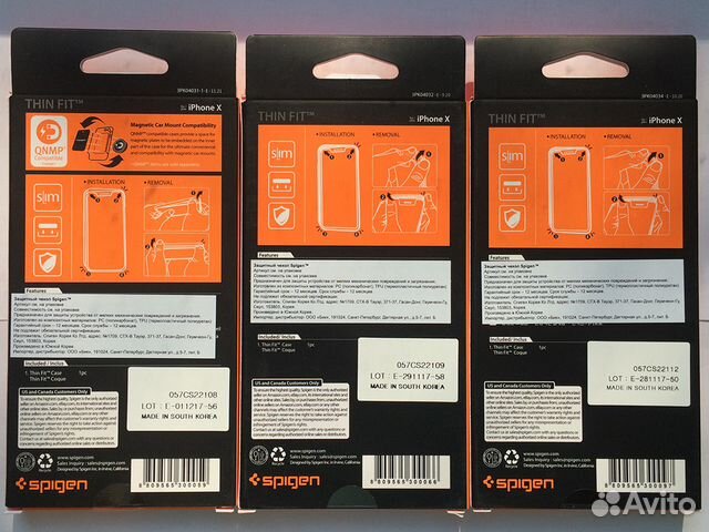 Чехлы Spigen SGP - Thin Fit для iPhone X Чехлы Spigen SGP - Thin Fit для iPhone X