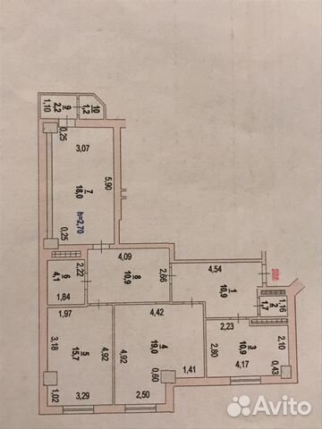 4-к квартира, 93 м², 19/22 эт.