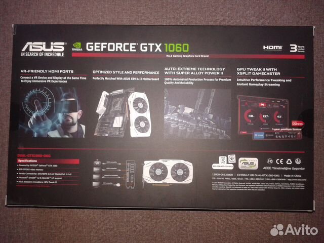 Asus GeForce GTX 1060 6Гб