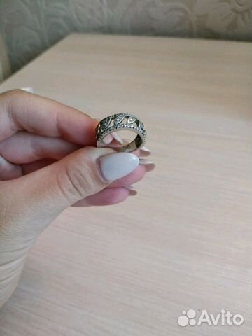 Серебряное кольцо с фианитами 16 размер